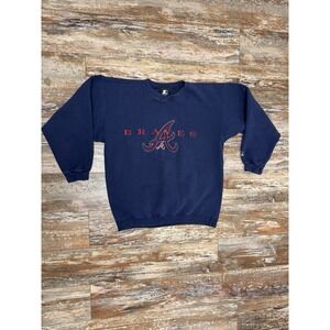 Vintage 90's Starter Atlanta Braves Crew Neck Sweatshirt Size Medium MLB